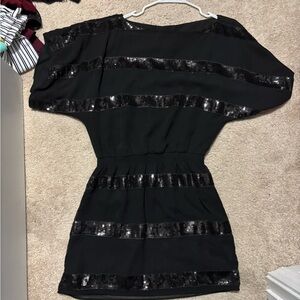 Jessica Simpson Black Sequin Mini Dress